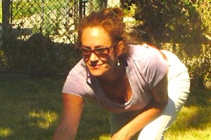 Amita Rebecca Hunt exhibits her Wiser Ball form in Salt Lake City, Utah